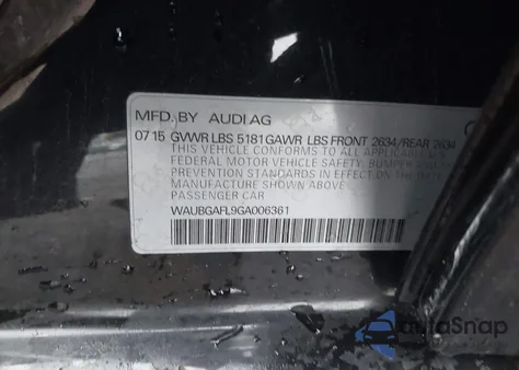 2016 Audi S4 3.0T Premium Plus из США, поврежденный, VIN WAUBGAFL9GA006361